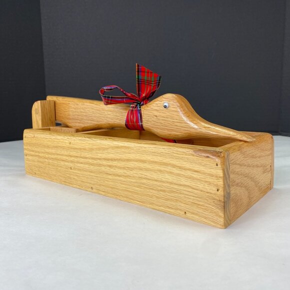 Vintage Hand Crafted Wood Goose Duck Nutcracker - Picture 1 of 12